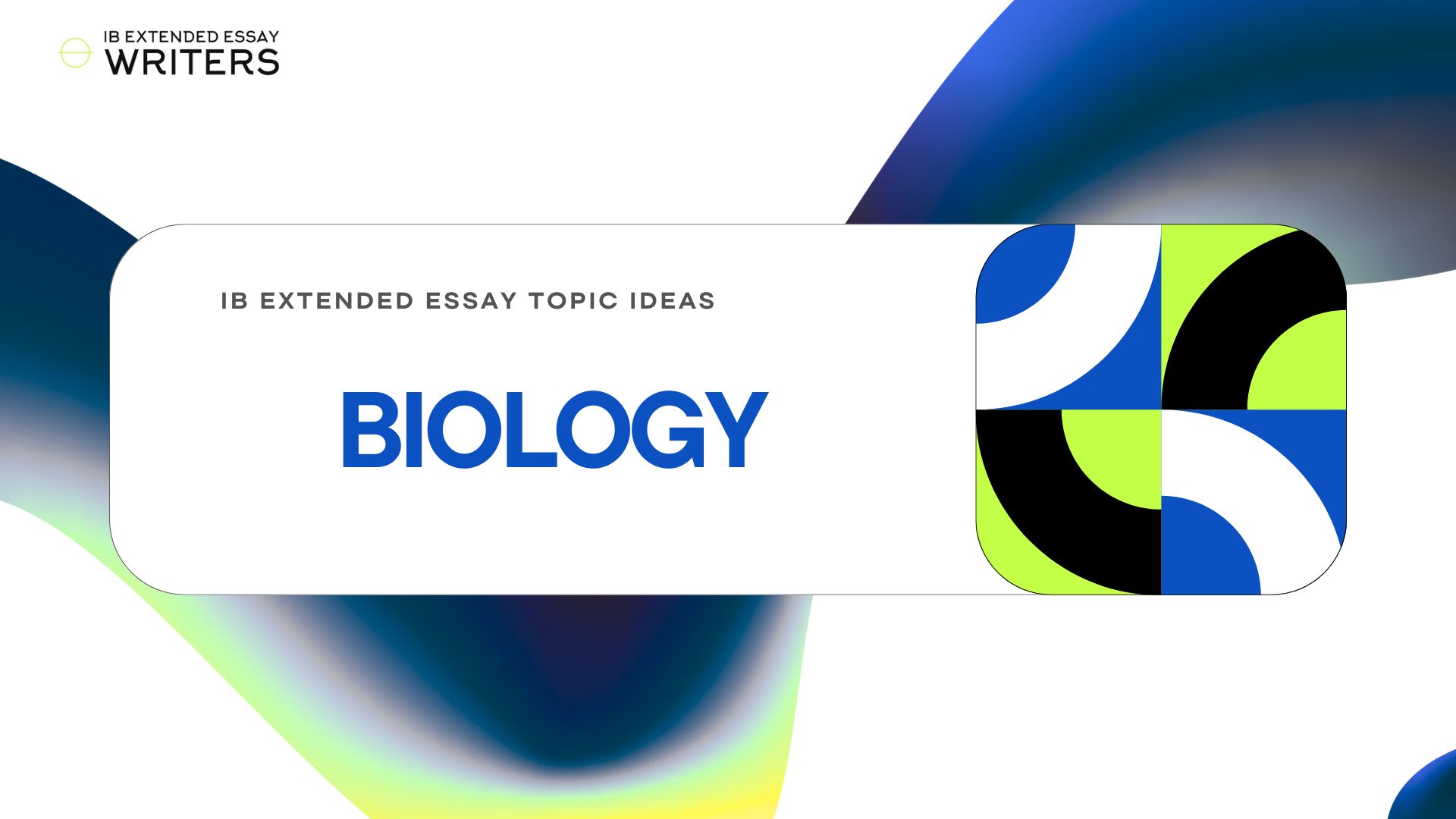 Biology Extended essay topics